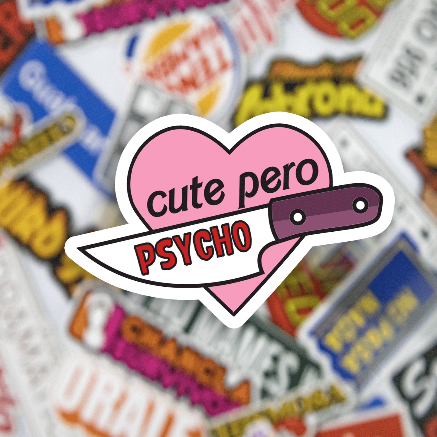 Cute Pero Psycho Sticker